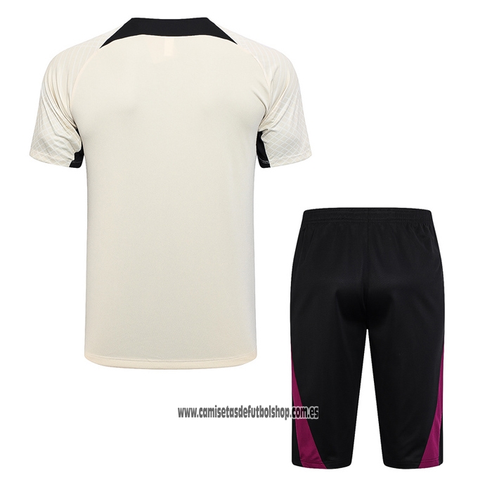 Chandal del Paris Saint-Germain 23-24 Manga Corta Albaricoque - Pantalon Corto